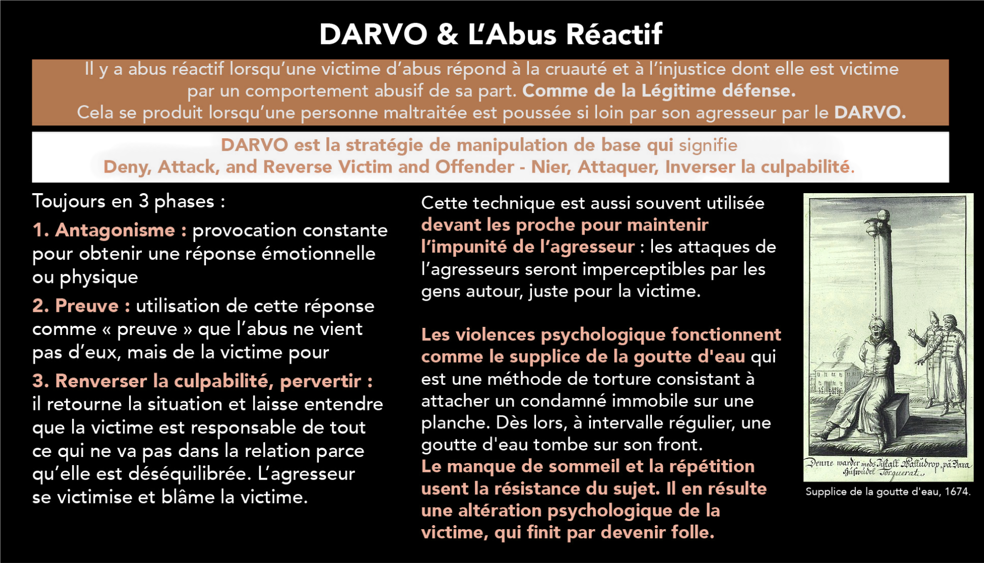 Et ainsi la victime est obligée d'utiliser la serlf defense pour se protéger : donc au moins la même force que son agresseur pour s'en défaire.