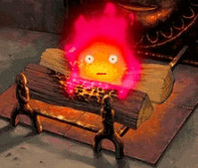 Calcifer : le feu de la maison représentant le feu interieur dans Le Château Ambulant