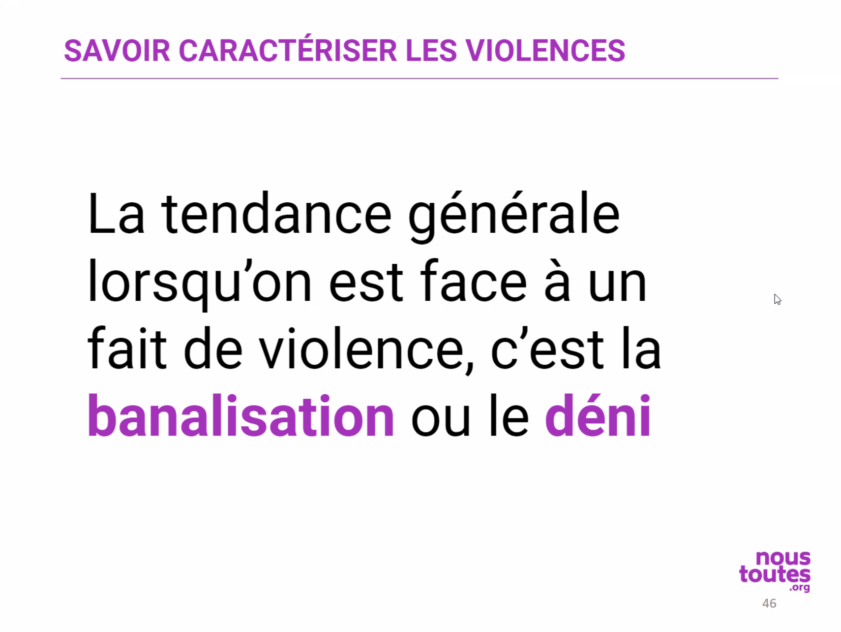 Clique pour aller sur la section "venir en aide à qelqu'un sur le site de NousToutes